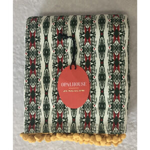 Opalhouse Jungalow Tablecloth Maximalist Boho Poms Rectangle 60" H X 120" W NWT